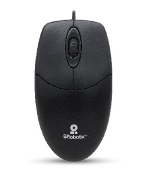 Mouse Básico USB BROBOTIX 497202 - Negro, 3 Botones, Alámbrico, Óptico Mouse Básico USB BROBOTIX 497202 - Negro, 3 Botones, Alámbrico, Óptico